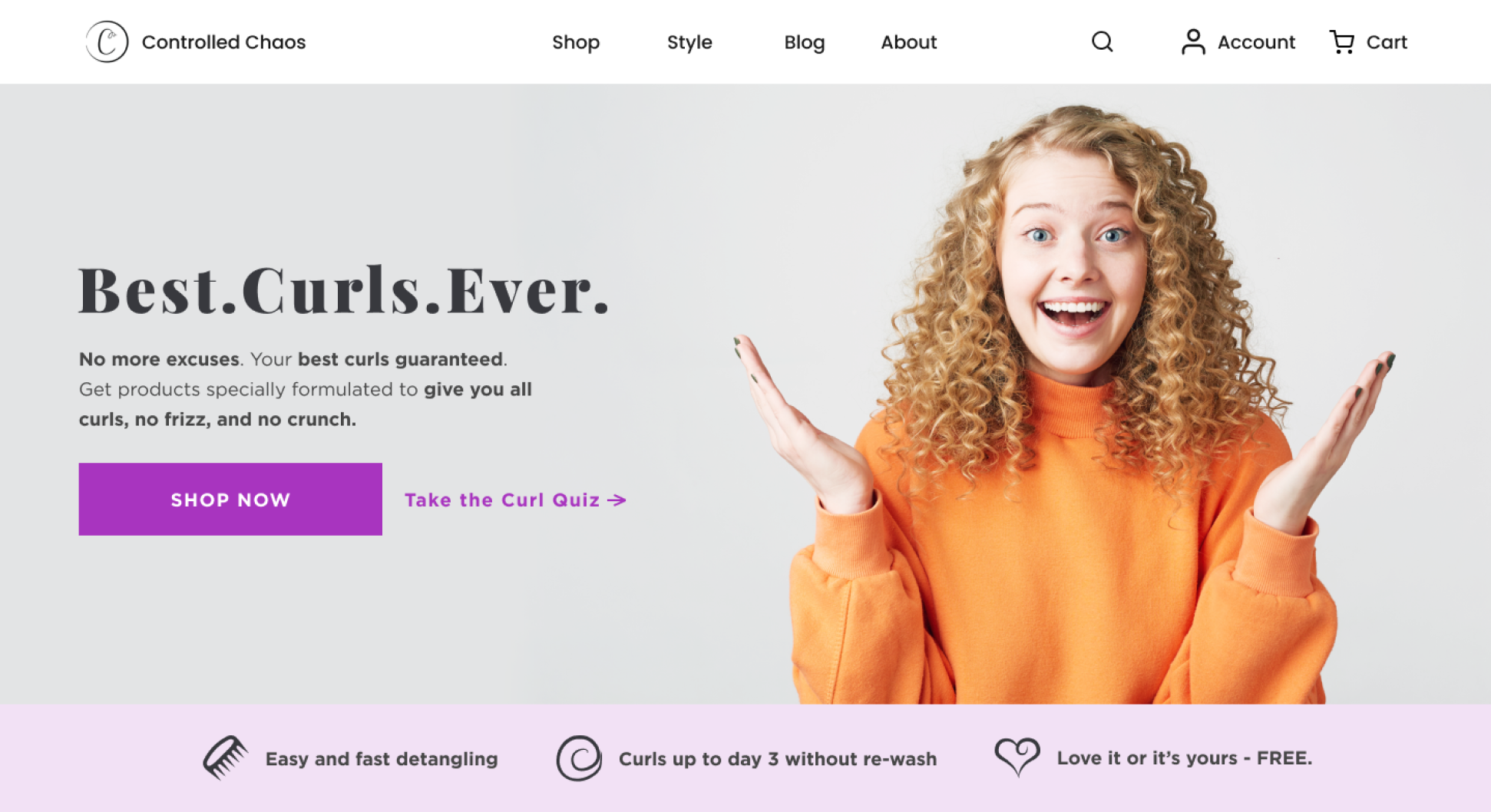 Screenshot of the same Shopify product page after Vanta CRO optimization, with a clearer hero, rewritten headline, and trust signals